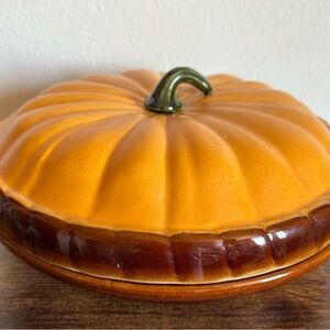 Vintage Euro Ceramica Portugal Pumpkin Pie Plate